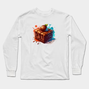 Brownie Chocolate Salted Sweet Food Yummy Vintage Kawaii Long Sleeve T-Shirt